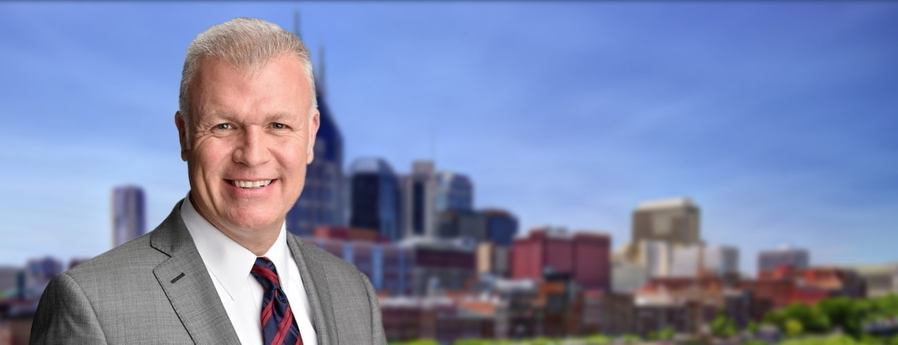 Lawyer Photo Over Landscape.